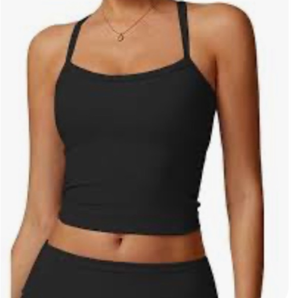 Abociw Women’s Square Neck Top Sport Bra Padded